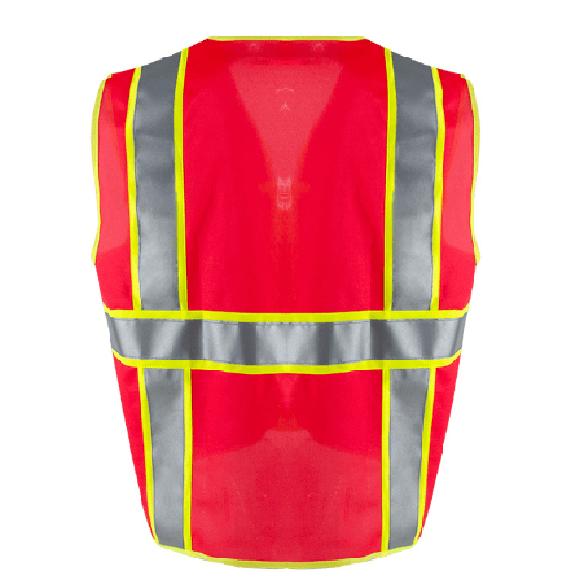Custom high visibility reflective security safety vest