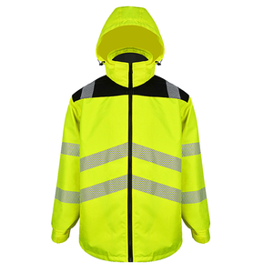 Hi vis fleece or quilted liner reflective safety winter jacket