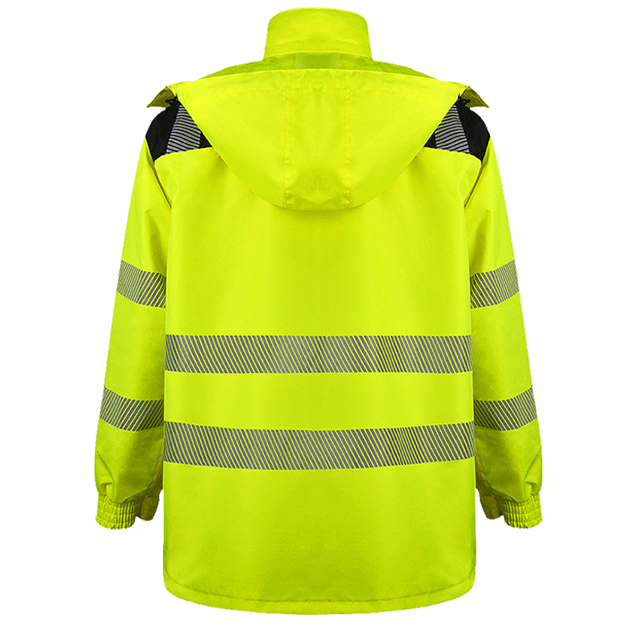 Hi vis fleece or quilted liner reflective safety winter jacket