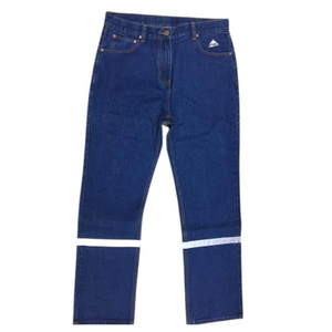 Worker's safety jeans pant with small reflective tape